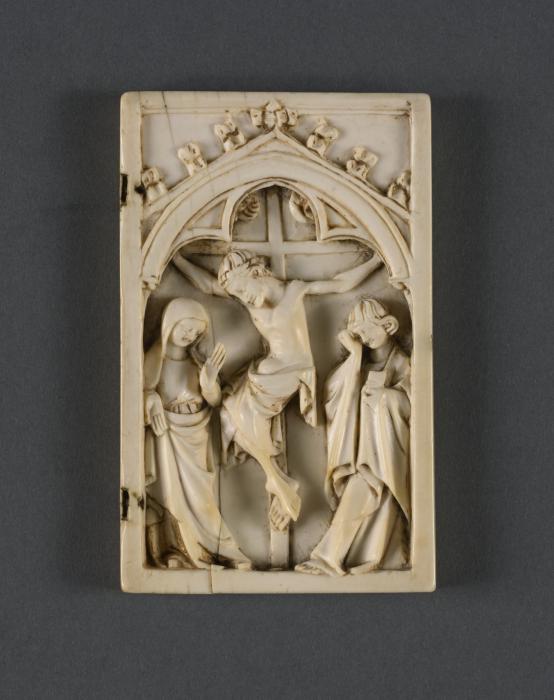 Wing, right (fragment of a diptych), 1 register, 1 arch across (plaquette) (Front)