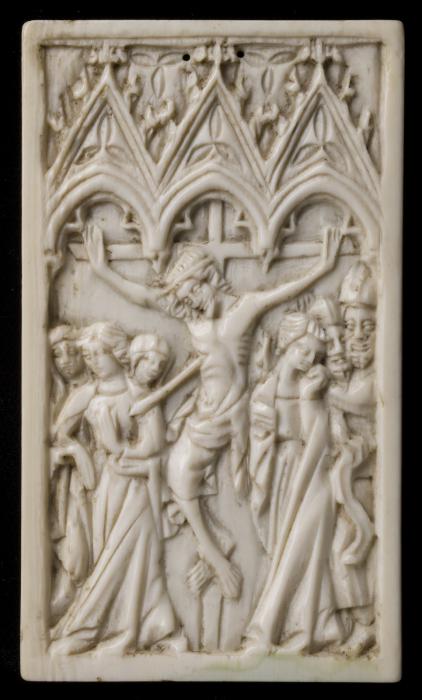 Panel (possibly a writing tablet), 1 register, 3 arches across (tablette à écrire; frise d'arcatures) (Front)