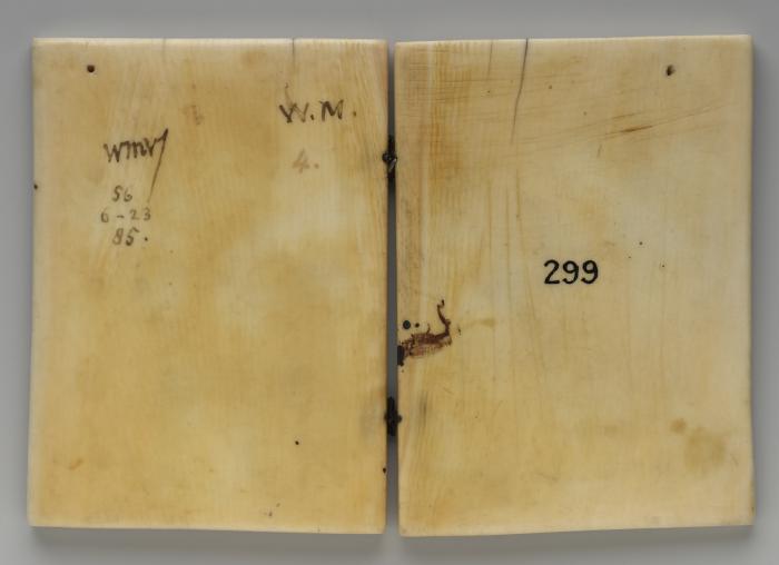 Diptych, 1 register, 3 arches across (plaquette; frise d'arcatures) (Back)