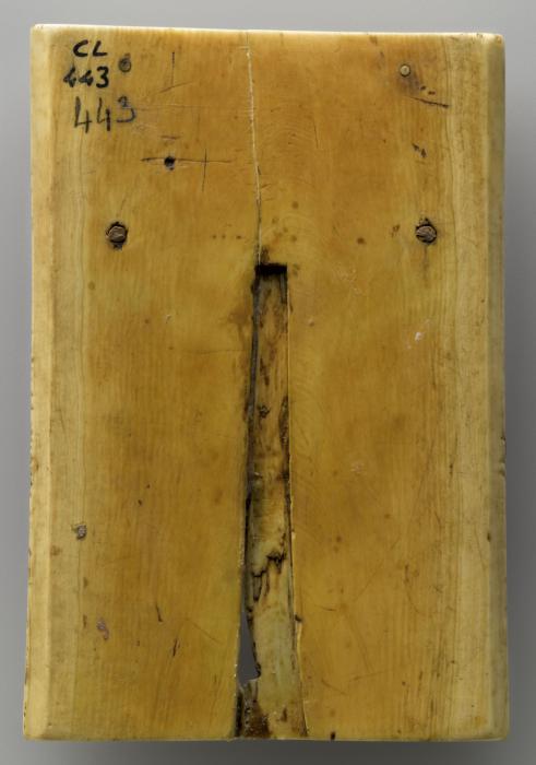 Panel (possibly a pax), 1 register, 3 arches across (plaquette; frise d'arcatures; baiser de paix) (Back)