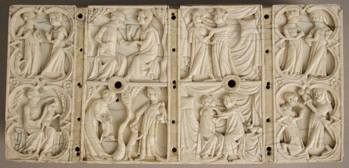 Casket, with quatrefoils (coffret; quatre-feuilles) (Lid)