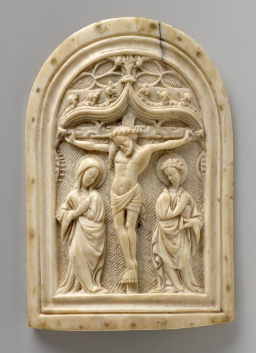 Pax, 1 ogee arch across (baiser de paix) (Front)