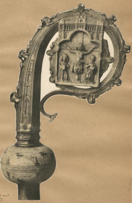 Head of crozier (crosse); double-sided panel, 1 register, 1 trefoil arch across (colonnettes) (Side 2)