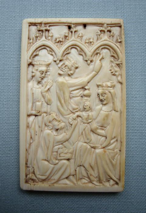 Double-sided panel, 1 register, 3 arches across (plaquette, frise d'arcatures) (Side 1)