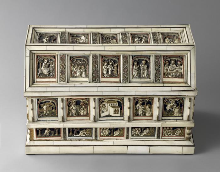 Box with pitched lid