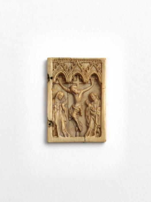 Wing, right (fragment of a diptych), 1 register, 3 arches across (plaquette; frise d'arcatures) (Front)