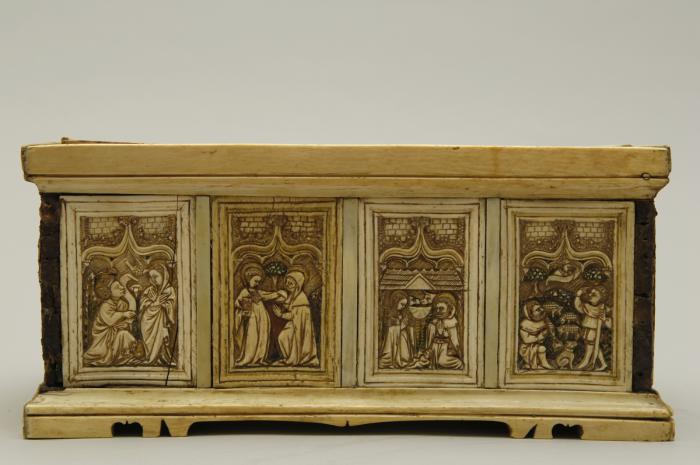 Box, ogee arches, with sliding lid (Body, back)