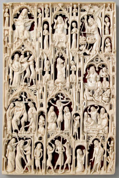 Openwork panel (plaque ajourée), 4 registers (colonnettes) (Front)