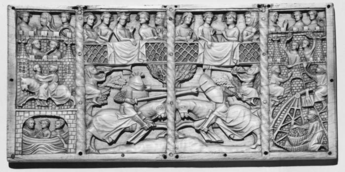 Panel (lid; fragment of a casket; coffret) (Front)