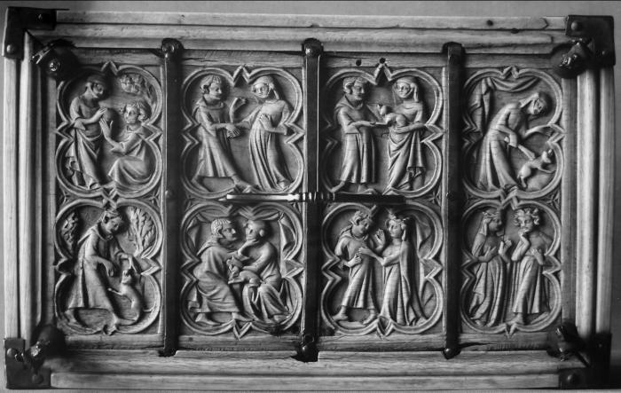 Casket, with quatrefoils (coffret; quatre-feuilles) (Lid)
