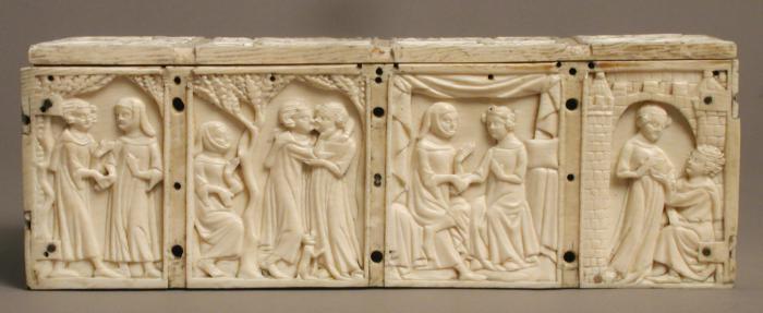 Casket, with quatrefoils (coffret; quatre-feuilles) (Back)