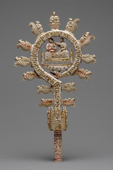 Painted head of crozier (crosse) (Front)