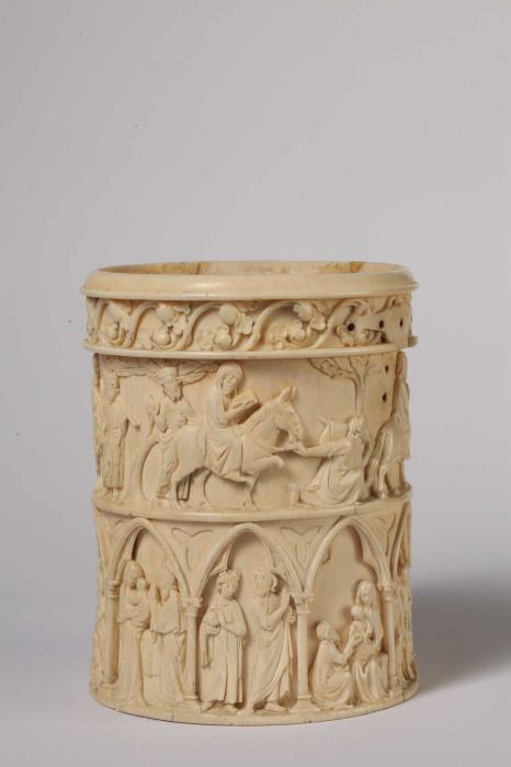 Pyxis, 2 registers, with arches (pyxide; frise d'arcatures; colonnettes) (Side)