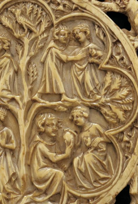 Mirror case, frame of 8 lobes (valve de miroir) (Front, detail)