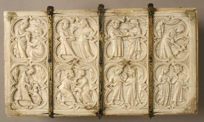Casket, with quatrefoils (coffret; quatre-feuilles) (Lid)
