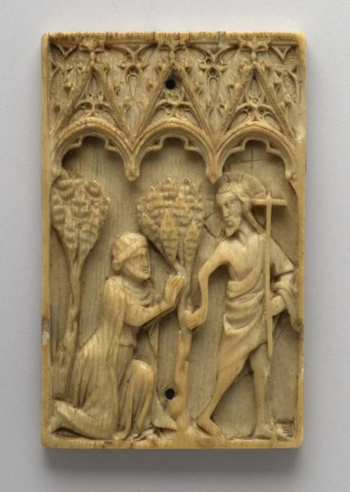 Writing tablet (tablettes à écrire), 1 register, 3 arches across (frise d'arcatures; colonnettes; plaquette) (Front)