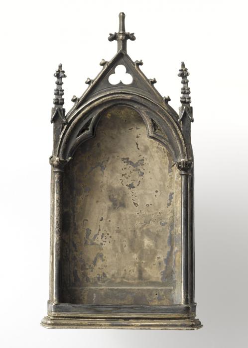Rounded-top panel (fragment of a diptych), 1 register; reused as a pax (baiser de paix) (Front)