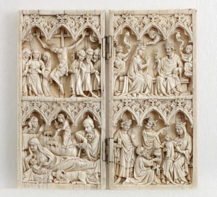 Diptych, 2 registers, 3 arches across (frise d'arcatures) (Front)