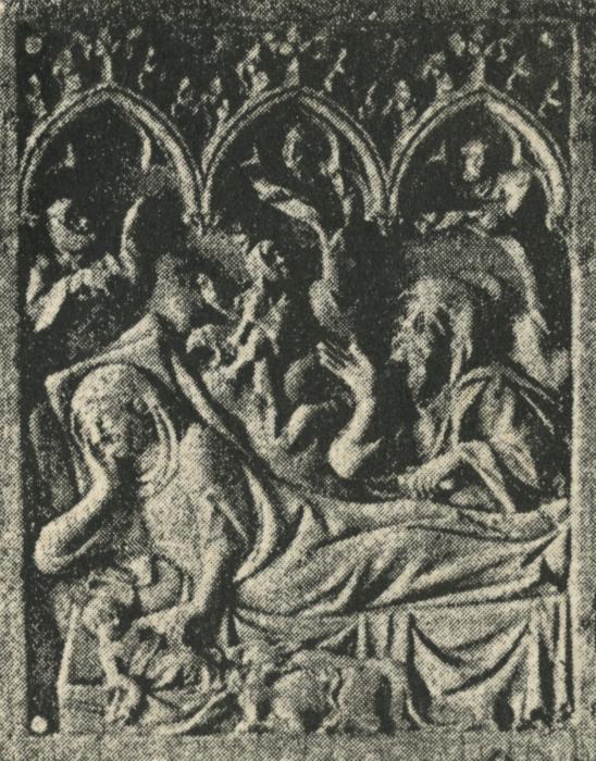 Diptych, 1 register, 3 arches across (plaquette; frise d'arcatures) (Wing, left)