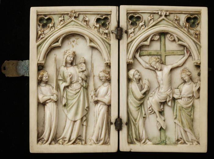 Diptych, 1 register, 1 arch across (plaquette) (Front)