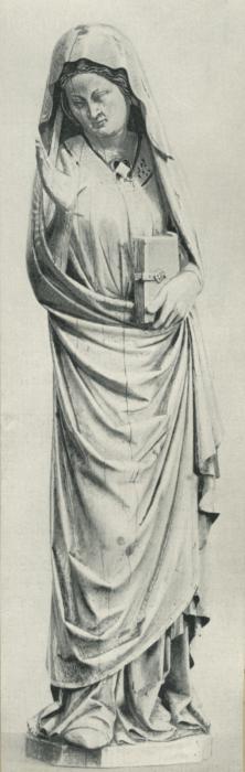 Statuette (part of a group); also known as Garnier Virgin (Vierge Garnier) (Side)