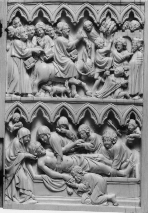 Diptych, 2 registers, 6 and 5 arches across (frise d'arcatures) (Wing, right)