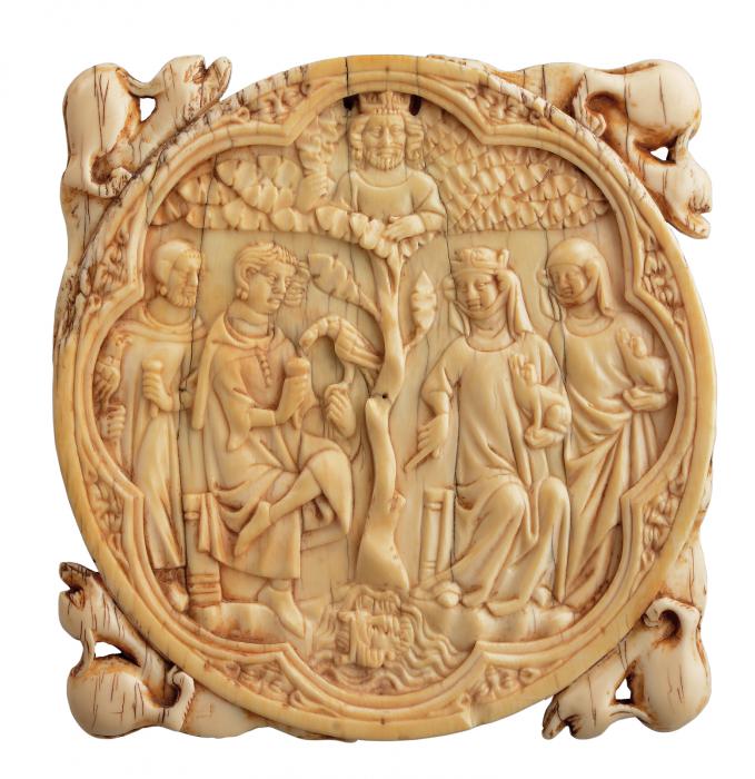 Mirror case, frame of 8 lobes (valve de miroir) (Front)