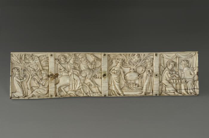 Back panel, 1 register (fragment of a casket; coffret)