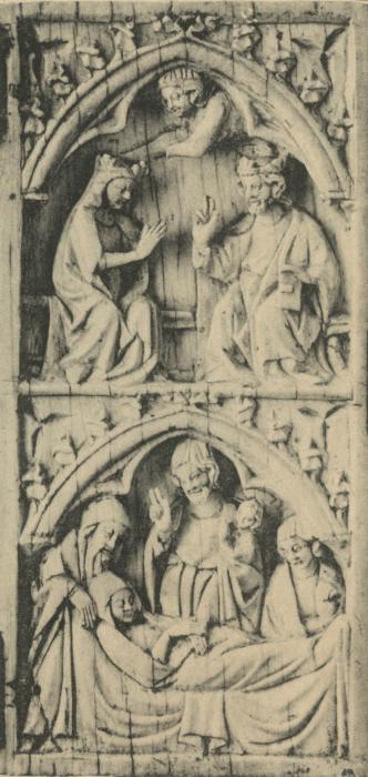 Diptych, 2 registers, 1 arch across (Wing, right)