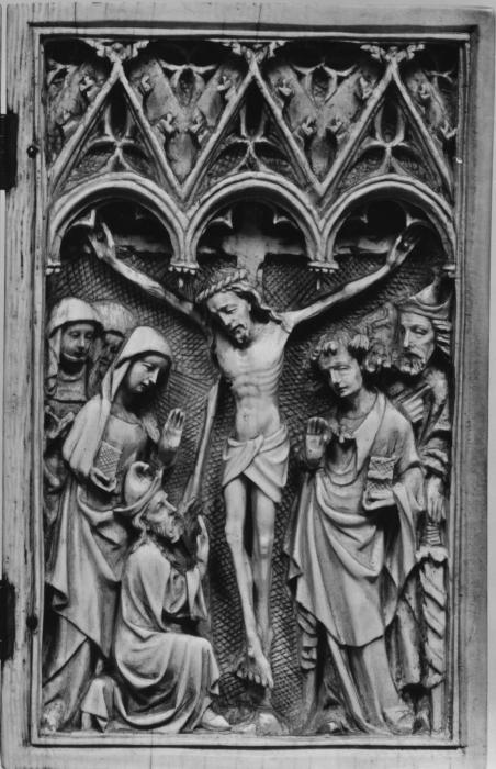 Diptych, 1 register, 3 arches across (plaquettes; frise d' arcatures) (Wing, right)