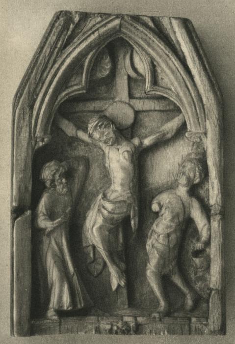 Gabled panel (fragment of a triptych), 1 register, arch across (Front)