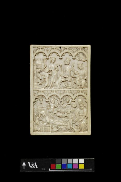 Writing tablet, 2 registers, 4 arches across (tablette à écrire; frise d'arcatures) (Front)