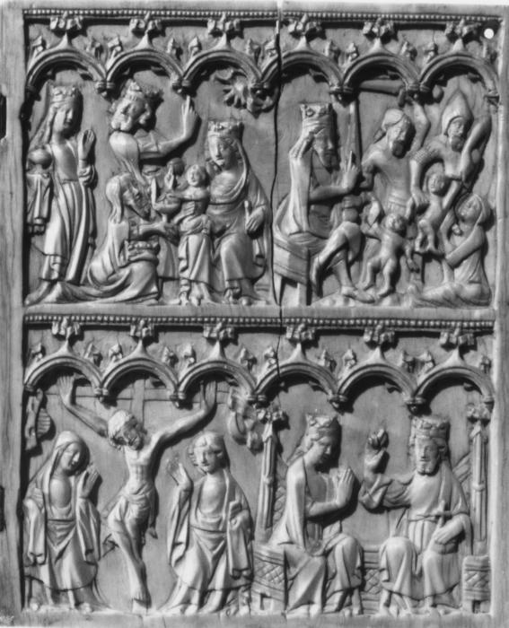 Diptych, 2 registers, 6 arches across (frise d'arcatures) (Wing, right)