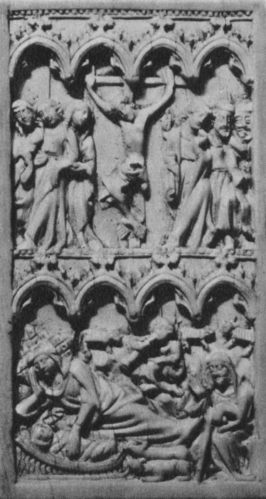 Writing tablets, 2 registers, 4 arches across (frise d'arcatures; tablettes à écrire); reused as a diptych (Tablet 2)