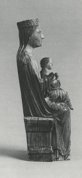 Statuette; Moussac Virgin and Child (Vierge à l'enfant de Moussac) (Side)