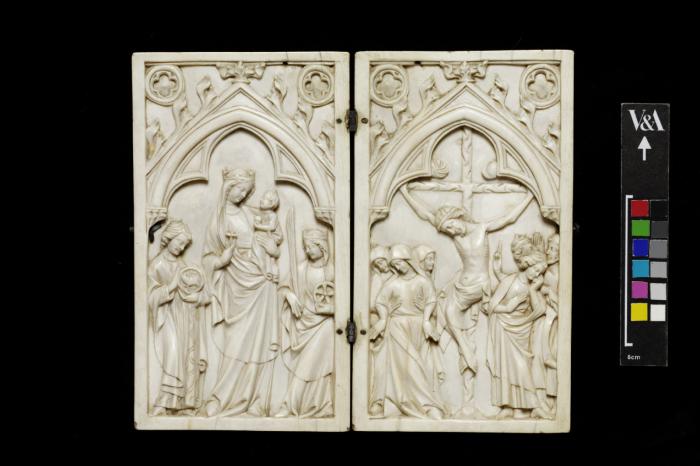 Diptych, 1 register, 1 arch across (plaquette) (Front)