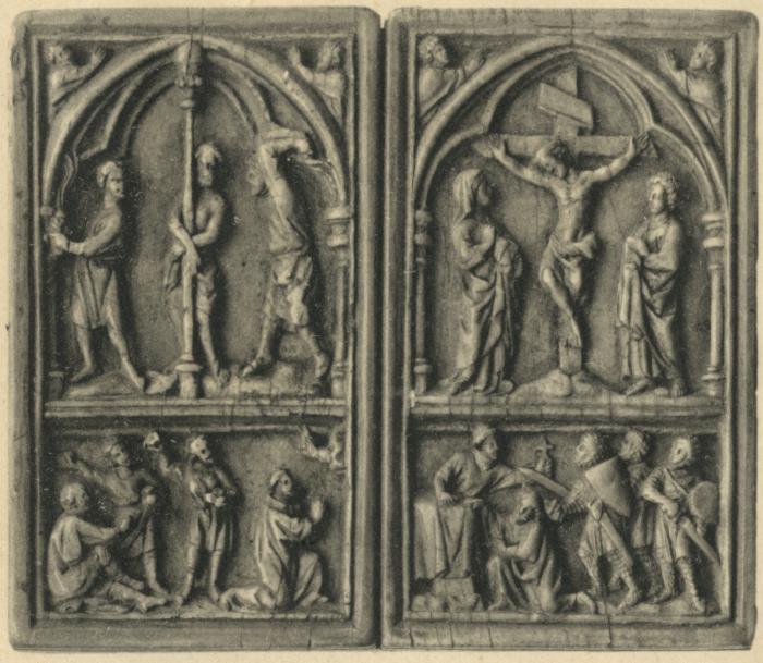 Diptych, 2 registers, 1 arch across (colonnettes) (Front)