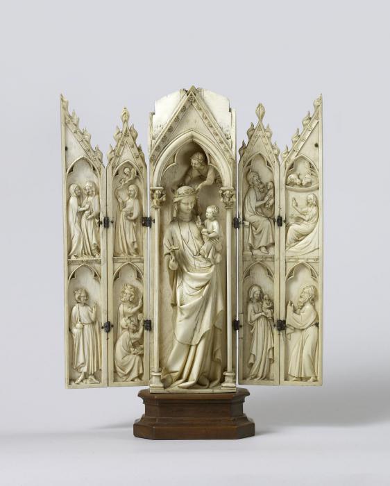 Gabled polyptych (tabernacle); also known as the Germiny Polyptych (Front)