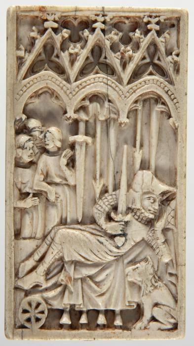 Writing tablet, 1 register, 3 arches across (frise d'arcatures; tablette à écrire) (Front)