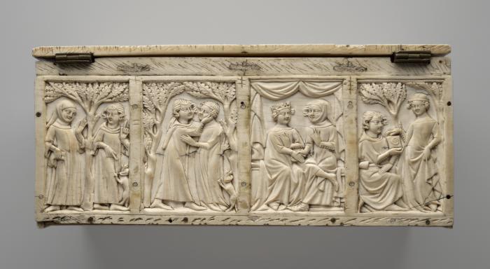 Casket with arches and quatrefoils (coffret; quatre-feuilles; frise d'arcatures) (Body, back)
