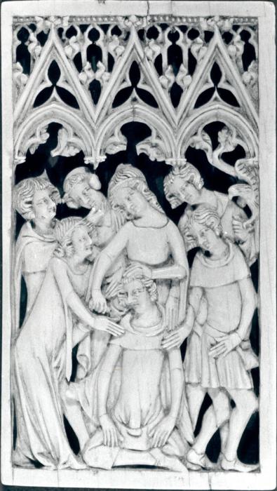 Openwork panel, 1 register, 3 arches across (plaquette ajourée) (Front)