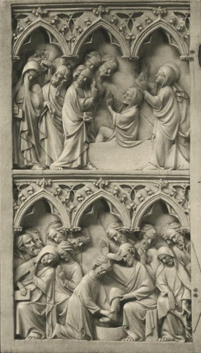 Diptych, 2 registers, 3 arches across (frise d'arcatures) (Wing, left)