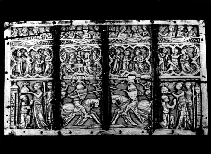 Casket, with quatrefoils (coffret; quatre-feuilles); also known as the Gort Casket (Lid)