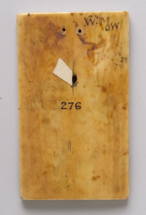 Wing, right (fragment of a diptych), 1 register, 1 arch across (plaquette) (Back)