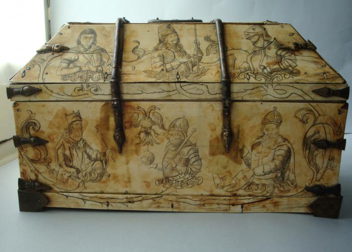 Casket with pitched lid (coffret); known as 'Arqueta de los Reyes' (Kings' Casket) (Back)