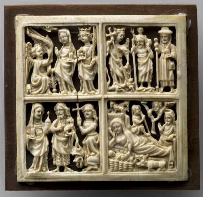 Openwork panel (plaquette ajourée), 2 registers (Front)