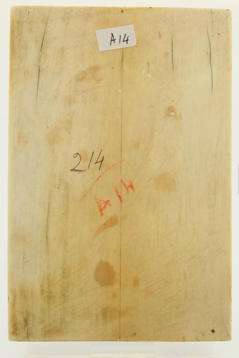 Diptych, 2 registers, 6 arches across (frise d'arcatures; colonnettes) (Back, wing, left)
