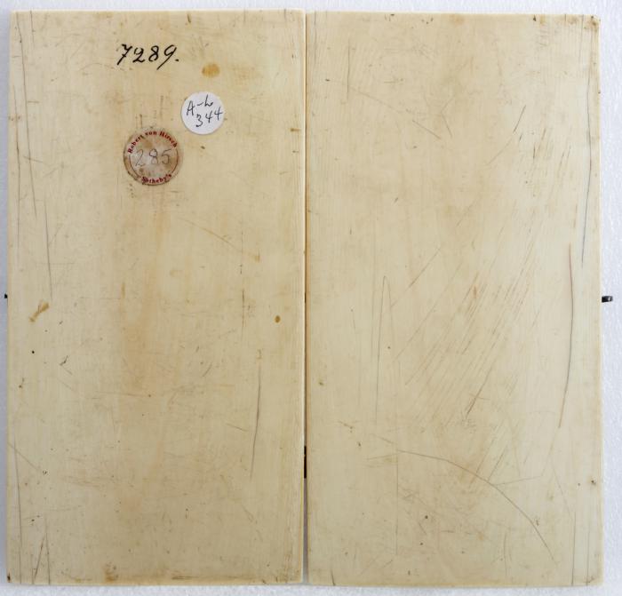 Diptych, 3 registers, 4 arches across (frise d'arcatures) (Back)