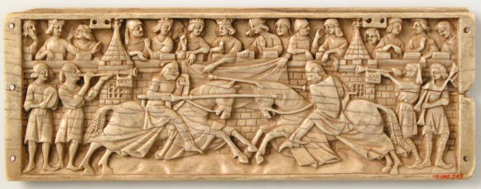 Panel (fragment of a casket), 1 register (coffret) (Front)