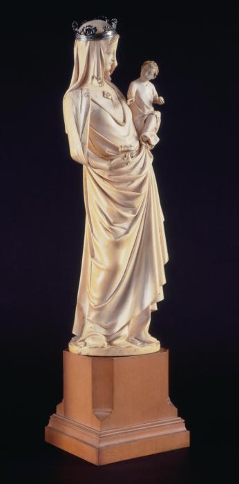 Statuette (part of a group); Virgin and Child from the Abbey Church of Saint-Denis (Vierge de Saint-Denis) (Side)